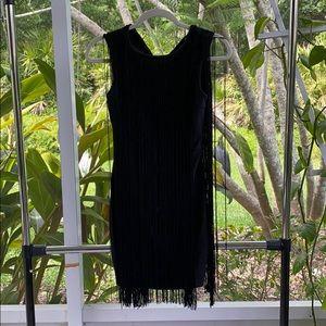 Black fringe dress
